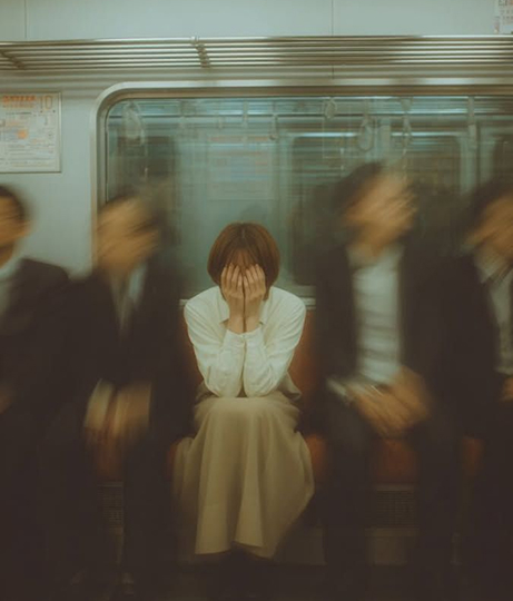 Imagem de uma pessoa meditando
